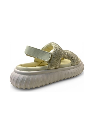 Marco Kids 846 Anatomik Kız Çocuk Taşlı Sandalet Bej
