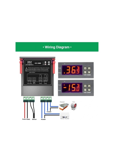 Stc-1000 220v Lcd Ekranlı Problu Termostat Dijital Sıcaklık Kontrol Cihazı