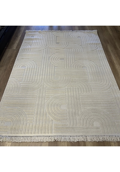 Hoom Rugs Design 1090 Bej Yumuşak Dokusuz İskandinav Halı Bej
