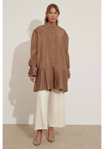 Hooopstore Pilise Detaylı Camel Gömlek