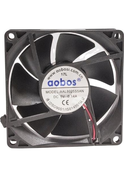 80x80x25mm 5V 0.14A Fan 2 Kablolu