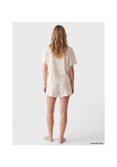 LC Waikiki Alıta Cıty Farkıyla Lcw Dream Ekru Penye Puantiye Kısa Kollu Kadın Şortlu Pijama Takımı Ekru - 929695187 Ekru LC Waikiki Alıta Cıty Farkıyla Lcw Dream Ekru Penye Puantiye Kısa Kollu Kadın Şortlu Pijama Takımı Ekru - 929695187 Ekru