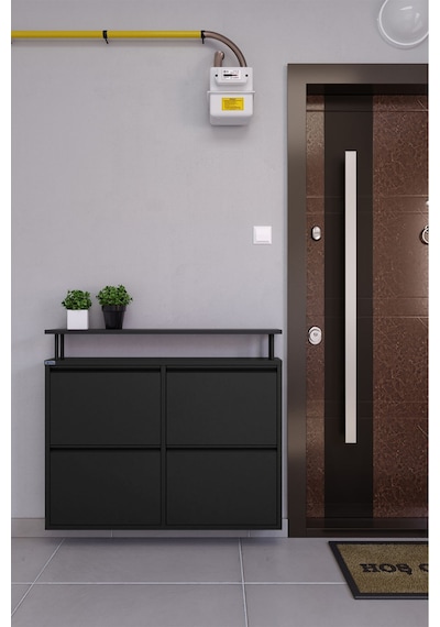 Ceha Tablalı 4'lü Metal Ayakkabılık - Siyah K.AYK-2.4/S/P 9005 Siyah Ceha Tablalı 4'lü Metal Ayakkabılık - Siyah K.AYK-2.4/S/P 9005 Siyah