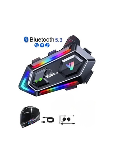 Yeni Nesil Bluetooth 5.3 Motosiklet Intercom Rgb Işıklı 1000m Mesafeli 25090928