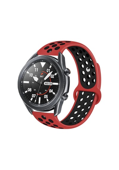 Xiaomi Amazfit Pace Krd-02 Uyumlu Kordon-admx-kırmızı-siyah