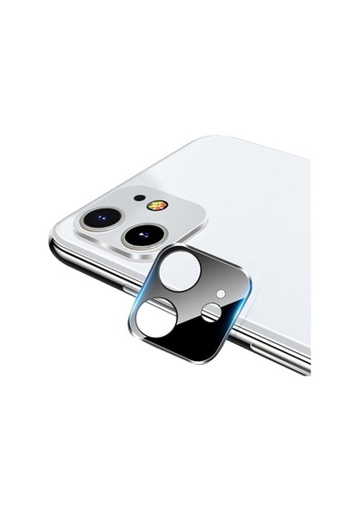 Ally Apple Uyumlu iPhone 11 6.1" 3D Metal Kamera Koruyucu Metal Lens Siyah
