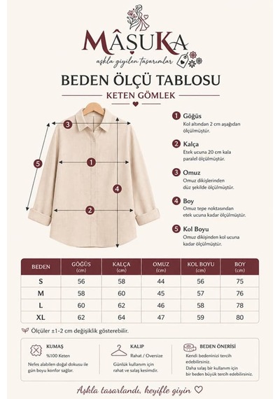 Maşuka Oversize Rahat Kalıp Uzun Kollu Keten Günlük Şık Kadın Gömlek - Tunik Turuncu Turuncu Maşuka Oversize Rahat Kalıp Uzun Kollu Keten Günlük Şık Kadın Gömlek - Tunik Turuncu Turuncu
