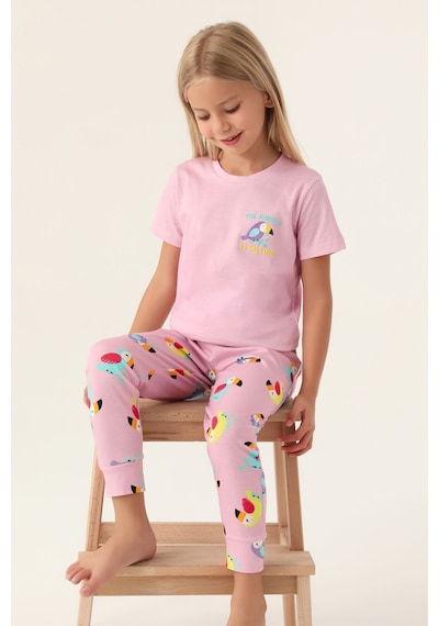 Rolypoly Jungle Mor Kız Çocuk Pijama Takımı 5274-43144 Rose