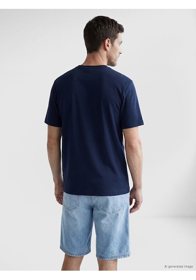 Lcwaıkıkı Classic Lacivert Regular Fit Basic Erkek Dry Touch Tişört
