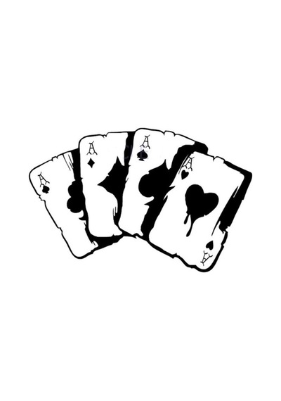 Poker Grafik Araba Çıkartmaları Su Geçirmez Sticker