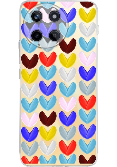 Realme 11 İle Uyumlu Water Color 1 Baskılı Kamera Korumalı Şeffaf Kılıf Şeffaf