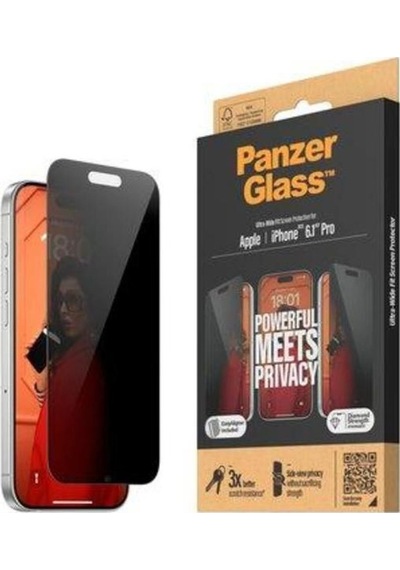 Panzerglass Apple iPhone 15 Pro Uyumlu Uwf Privacy Wa, Ekran Koruyucu