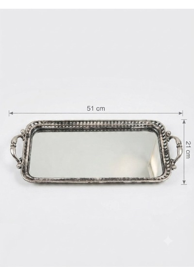 Panalı Metal Dekoratif Tepsi Küçük Boy 51 X 21 Cm