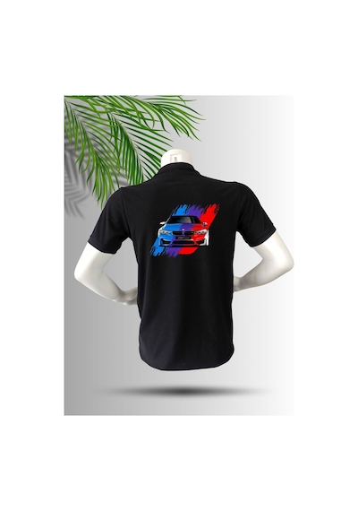 Dafri Spor Araba Severlerin Vazgeçilmezi Pamuklu Polo Yaka T-shirt Siyah