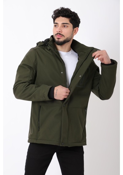 Stilkombin Çıkarılabilir Kapüşonlu Softsheel Mont Pldp 2991 50413 Siyah