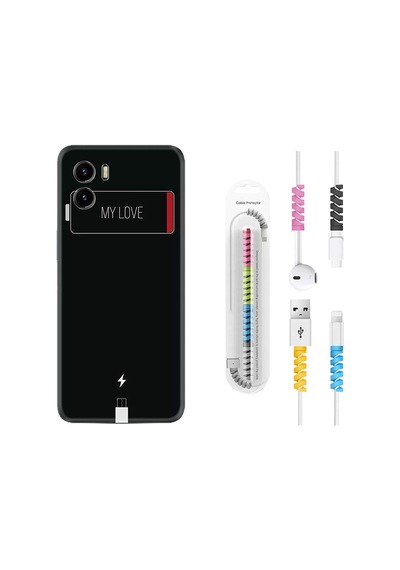 Vivo Y15S Kılıf Kablo Koruyuculu My Love 1402