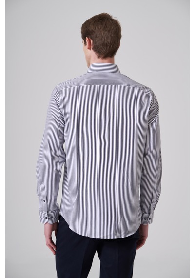 Morven Erkek Lacivert Pamuk Trend Dynamic Fit İtalyan Yaka Gömlek 26mc004041200 Lacivert