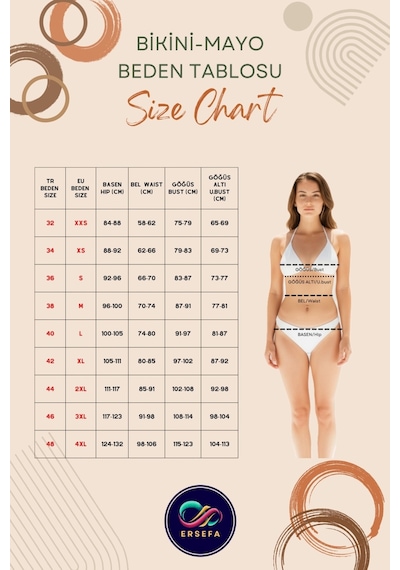 Ersefa Tasarım Bikini Takımı Uv Korumalı Ergonomik Kesim Hızlı Kuruyan E Siyah