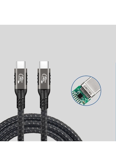 Zore Qg01 Type-c To Type-c Usb4 Pd Data Kablosu 240w 40gbps 8k 60hz 0.5 Metre