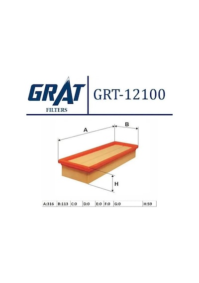 Grat 12100 Hava Filtresi 1444tj