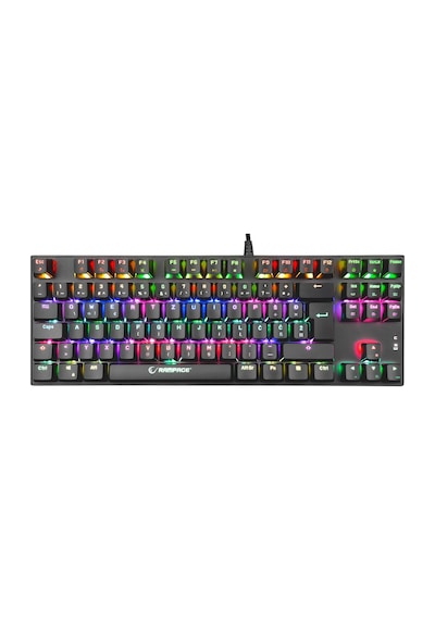 Kb-r17 Raptor Black Usb Full Rgb Led Blue Switch Lc Layout Gaming Mechanical Keyboard