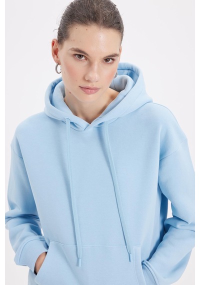 Tudors Kadın Oversize Geniş Kesim Pamuklu Yumuşak Dokulu İçi Polarlı Basic Mavi Kapüşonlu Sweatshirt-42083 Mavi Tudors Kadın Oversize Geniş Kesim Pamuklu Yumuşak Dokulu İçi Polarlı Basic Mavi Kapüşonlu Sweatshirt-42083 Mavi