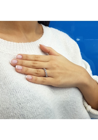 Lova 0,80 Karat Efektli Pırlanta Yeditaş Yüzük - 1070222