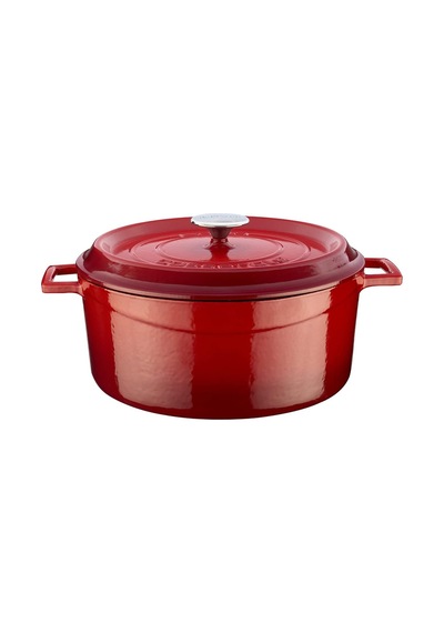 Lava Döküm Yuvarlak Tencere, Trendy, 28 Cm, 6.71 L Hacim, Kırmızı Diğer