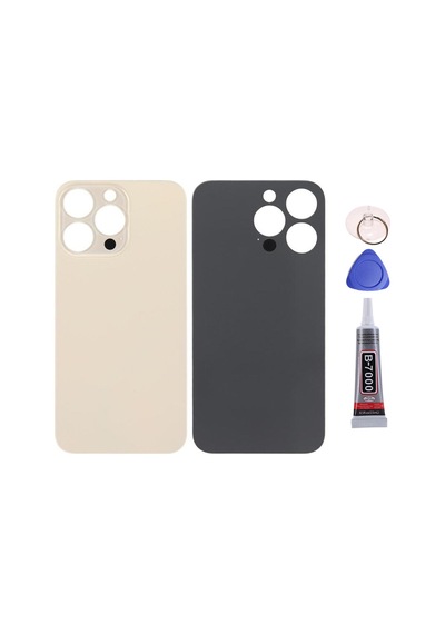 Apple Uyumlu iPhone 13 Pro Gold Arka Kapak Batarya Kapağı Pil Kapağı Yapışkan Ve Sökme Aparatıyla Beraber Full Set Gold