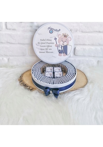 Angel Gift Chocalate İsme Özel Ayıcıklı Sünnet Hatırası Hediyelik Erkek Bebek Çikolatası Çok Renkli 100 Adet