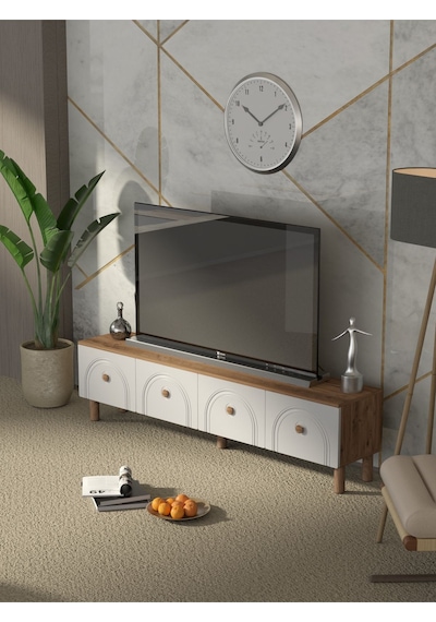 Bohem Tarz 180 Cm 4 Kapaklı Mdf Kapak Tv Ünitesi Atlantikçam