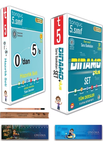 Tonguç Akademi 5. Sınıf 0 Dan 5 E Konu Anlatımlı Soru Bankası - Dinamo Plus Soru Bankası Tüm Dersler Set 7 Kitap