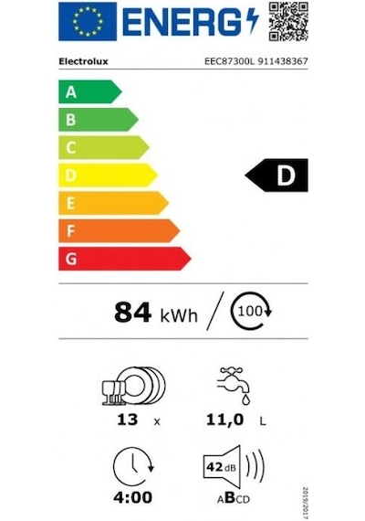 Electrolux EEC87300L 8 Programlı 13 Kişilik Ankastre Bulaşık Makinesi