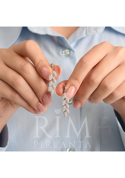 0.80 Karat Laboratuvar Pırlanta Tasarım Küpe - Hrd Sertifikalı 05972773