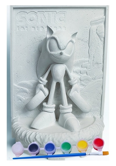 Sonic Figürü 3d Taş Eğlenceli Boyama Etkinliği 3+ Yaş İçin