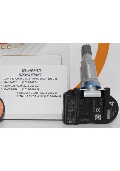 Nissan & Renault Grubu Araçlarla Uyumlu Lastik Basınç Sensörü Oem: 40700-3vu0a / 407005663r 1 ADET