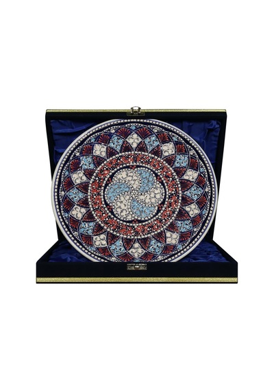 E38 El İşçiliği Çini Tabak 25 Cm - 6683
