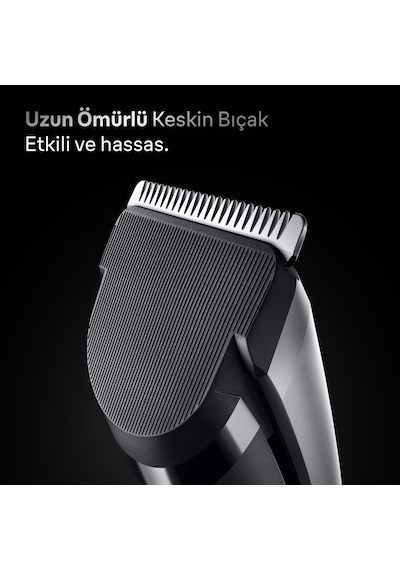 Braun Saç Kesme Makinesi Series 7, +5 Aksesuar, Ömür Boyu Keskin Bıçak, 17 Uzunluk, Hc7590