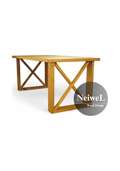 Neiwel Leis Doğal Ahşap Yemek Masası-80-240 Açık Ceviz