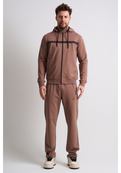 Shooter Sportswear Shooter Klasik Erkek Eşofman Takımı Çıkartılabilir Kapüşonlu Rahat Kalıp Vizon Shooter Sportswear Shooter Klasik Erkek Eşofman Takımı Çıkartılabilir Kapüşonlu Rahat Kalıp Vizon