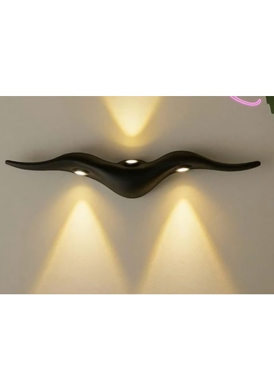 Elektrikle Çalışır, 10 Watt İç Ve Dış Mekan Amber Işık Kelvin Led Aplik, Modern Tasarım Armatür Amber