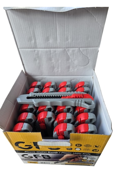 Gfb 4510 Pro Plastik Maket Bıçağı Gri 24 Adet