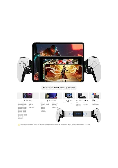 D9 Telefon Tablet Gamepad Bluetooth Kontroller 5.2 Kablosuz Android Apple iOS Uyumlu Ps4 Switch Pc