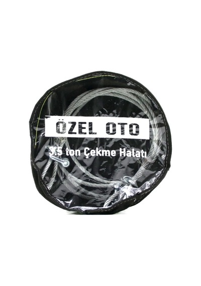 Özel Oto Oto Çekme Halatı 2.7mt 3.5 Ton Çelik Pvc Pencereli Bez Çantalı