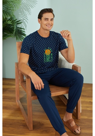 Sevim Erkek Kısa Kol Lacivert Pijama Takım C9t7n49 001