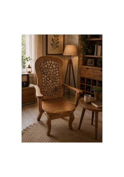 Papirüs Sandalye Ahşap