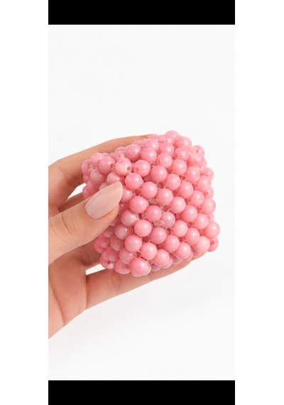 Lady Miossa Boncuklu Airpods Kılıfı Açık Pembe