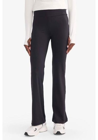 Defacto Defactofit Flare Fit İspanyol Paça Standart Boy Ultra Soft Sporcu Pantolon B3988ax25aubk81 Siyah