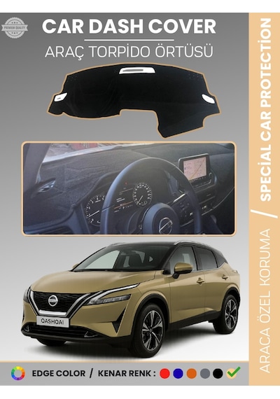 Nissan Qashqai J12 2021-2025 Torpido Örtüsü Ön Göğüs Koruma Araca Özel Çatlamayı Önler Kaymaz - 278 Stiloto