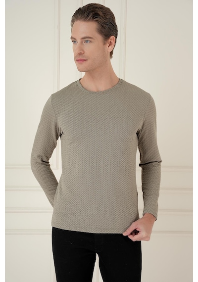Efor Ts 889 Slim Fit Gri Spor T-shirt Gri